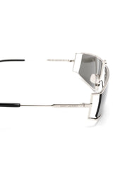 metallic square-framed sunglasses