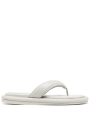 padded leather flip-flops