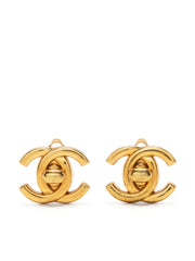 1996 CC turn-lock clip-on earrings