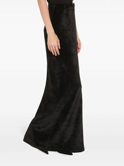 velvet-effect high-waisted skirt