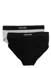 logo-waist cotton briefs (pack of two)