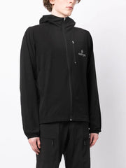 logo print hooded jacket