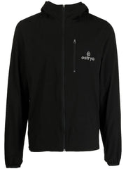 logo print hooded jacket