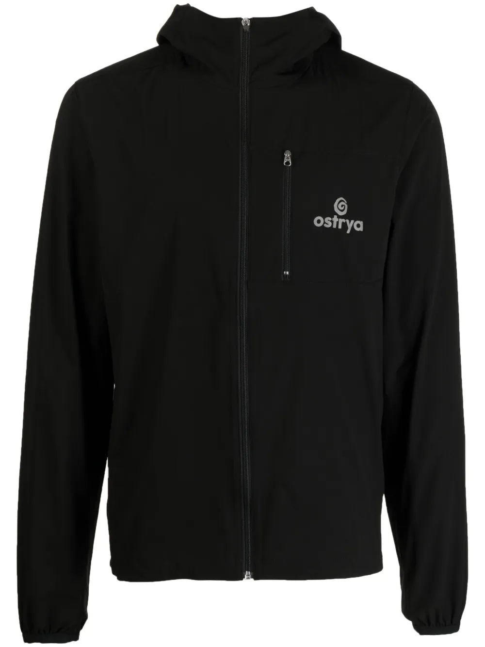 logo print hooded jacket