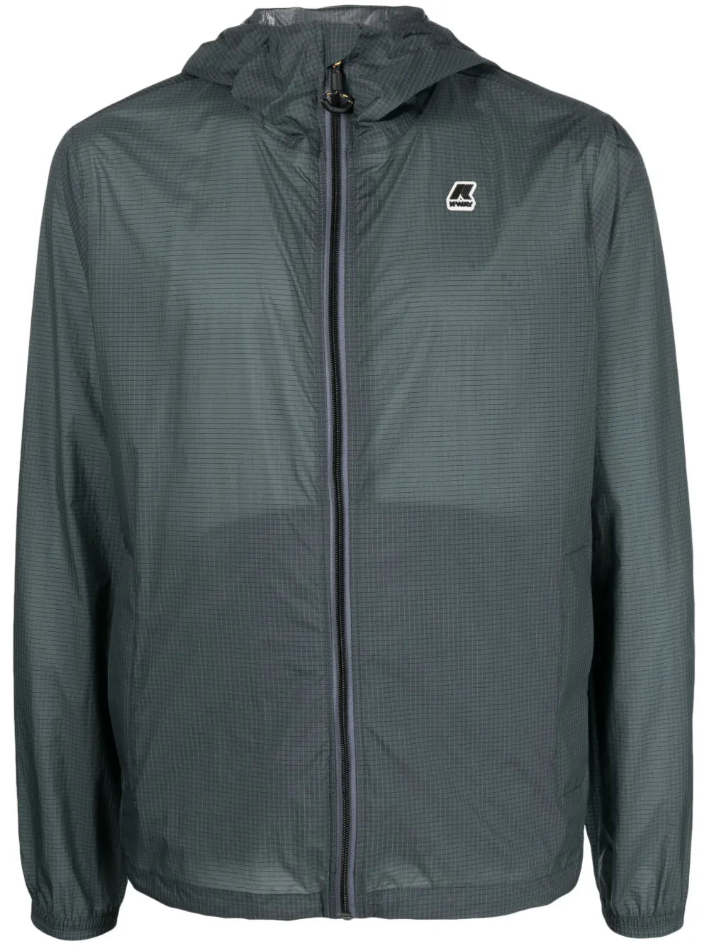 logo-patch hooded jacket