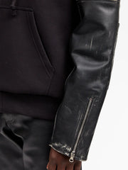 zip-up hooded jacket