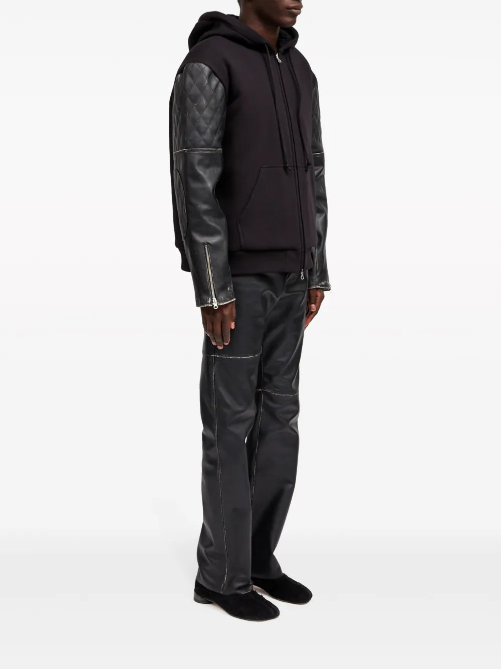 zip-up hooded jacket