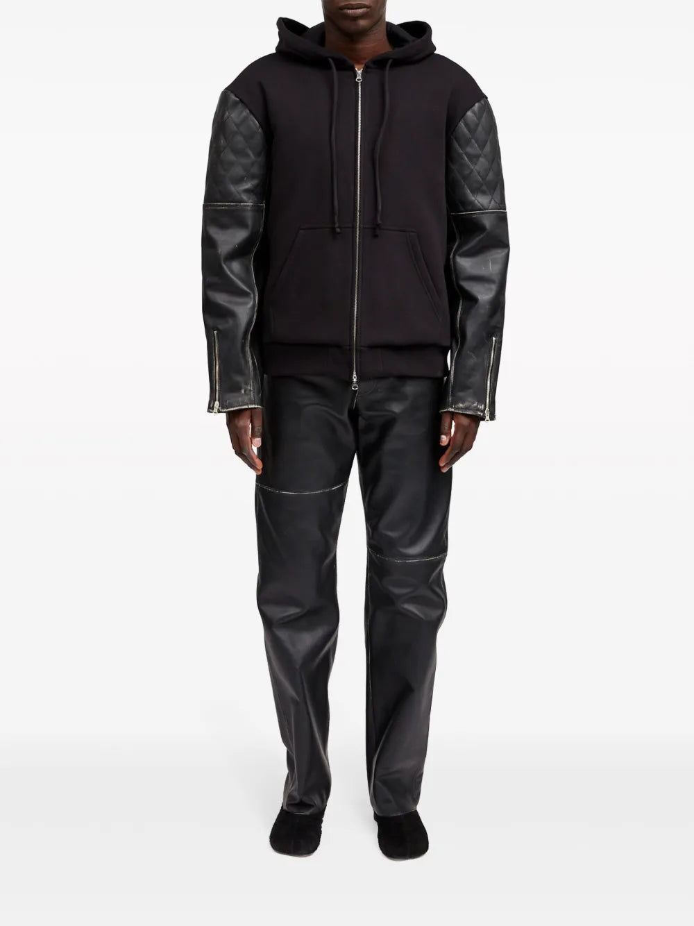 zip-up hooded jacket