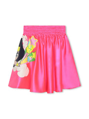 cartoon-print A-Line skirt