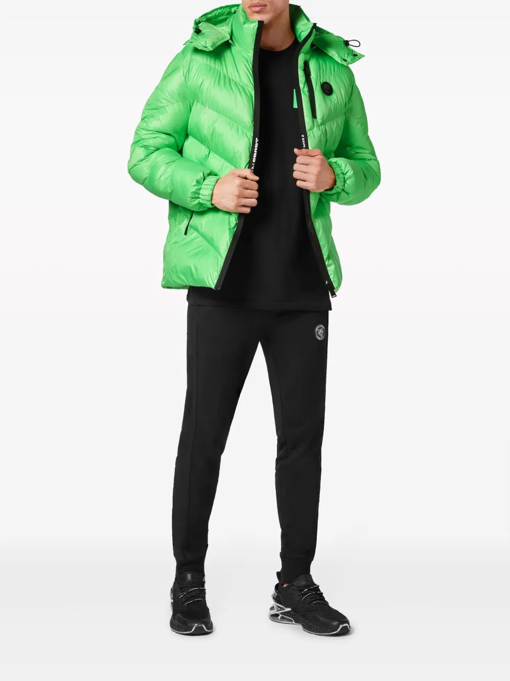 logo-patch puffer jacket