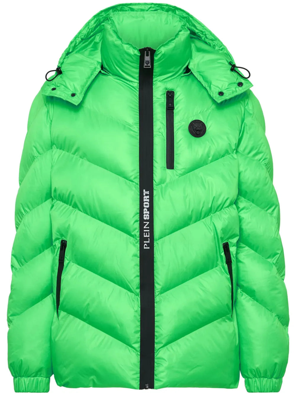 logo-patch puffer jacket