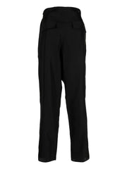 pleat-detail straight-leg trousers