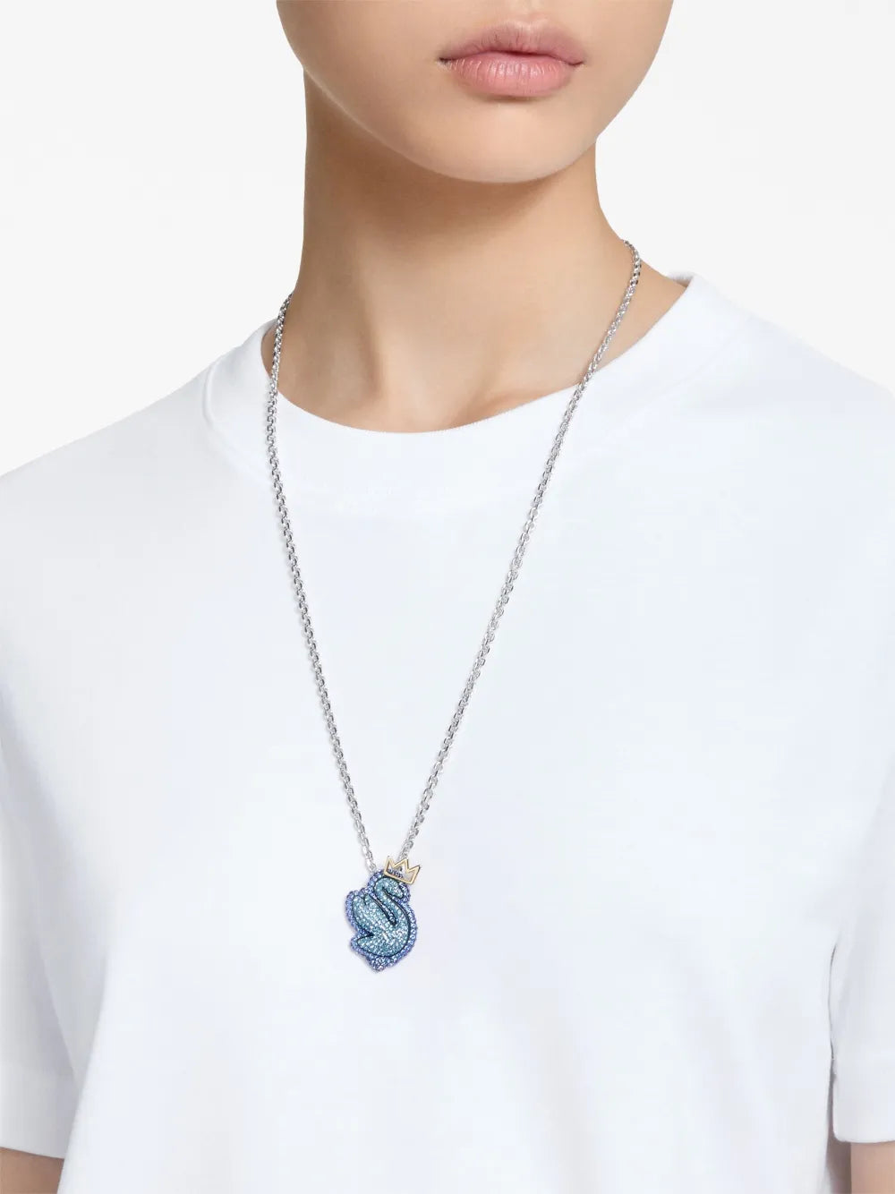 Pop Swan crystal-embellished necklace