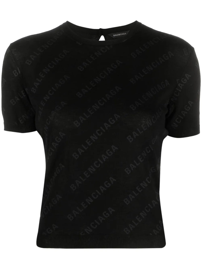 Mini Allover Logo knitted top