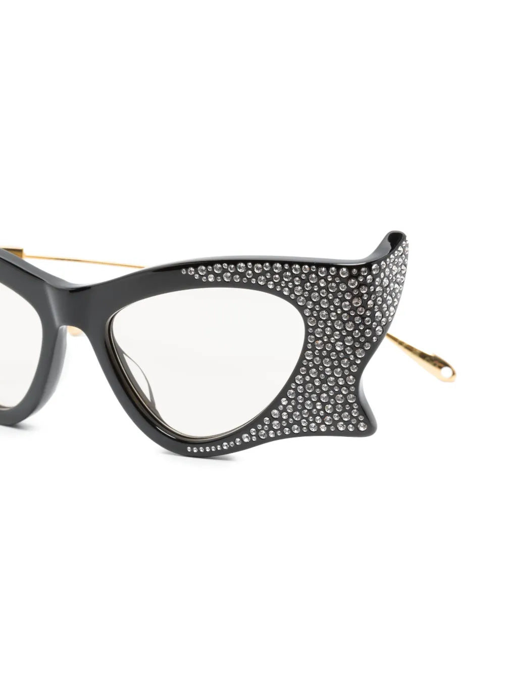 crystal-embellished irregular-shape sunglasses