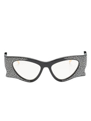 crystal-embellished irregular-shape sunglasses
