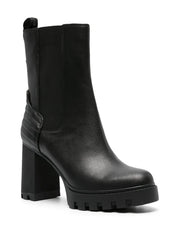 90mm quilted-panel leather platform boots