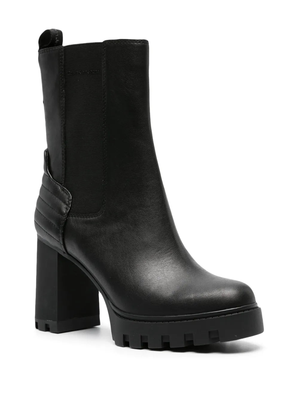 90mm quilted-panel leather platform boots