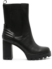 90mm quilted-panel leather platform boots