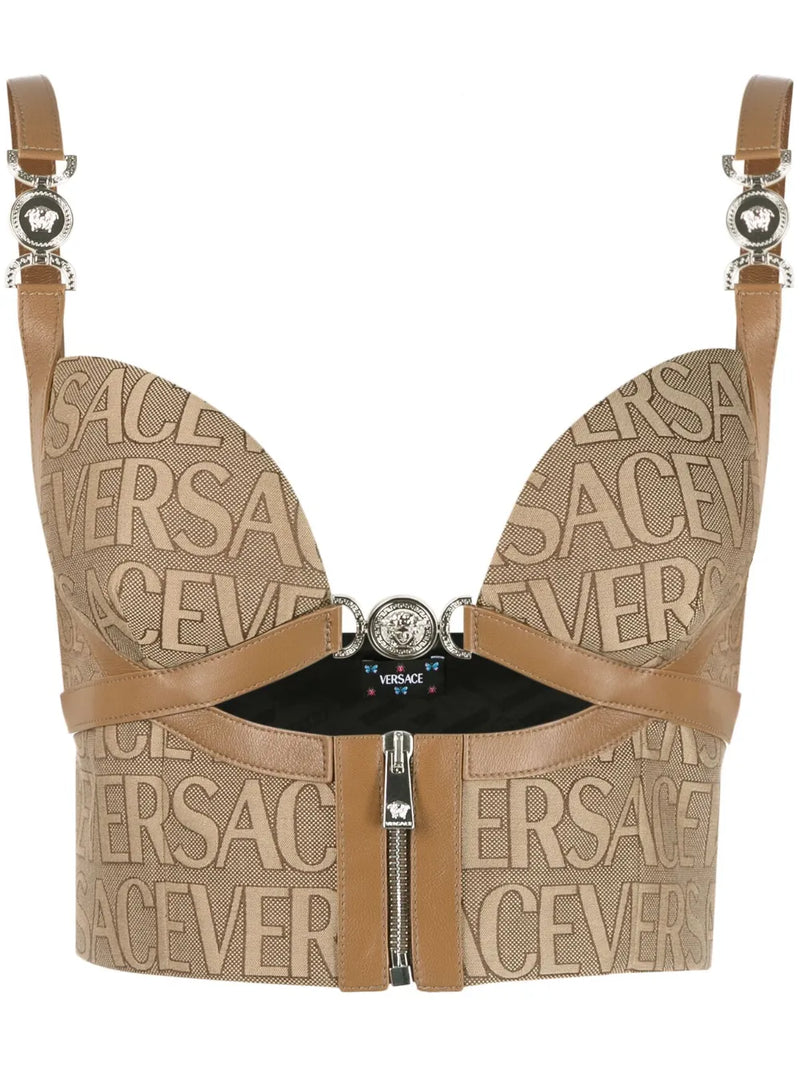 Versace Allover bustier top