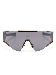logo-print shield-frame sunglasses