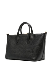 small leather tote bag
