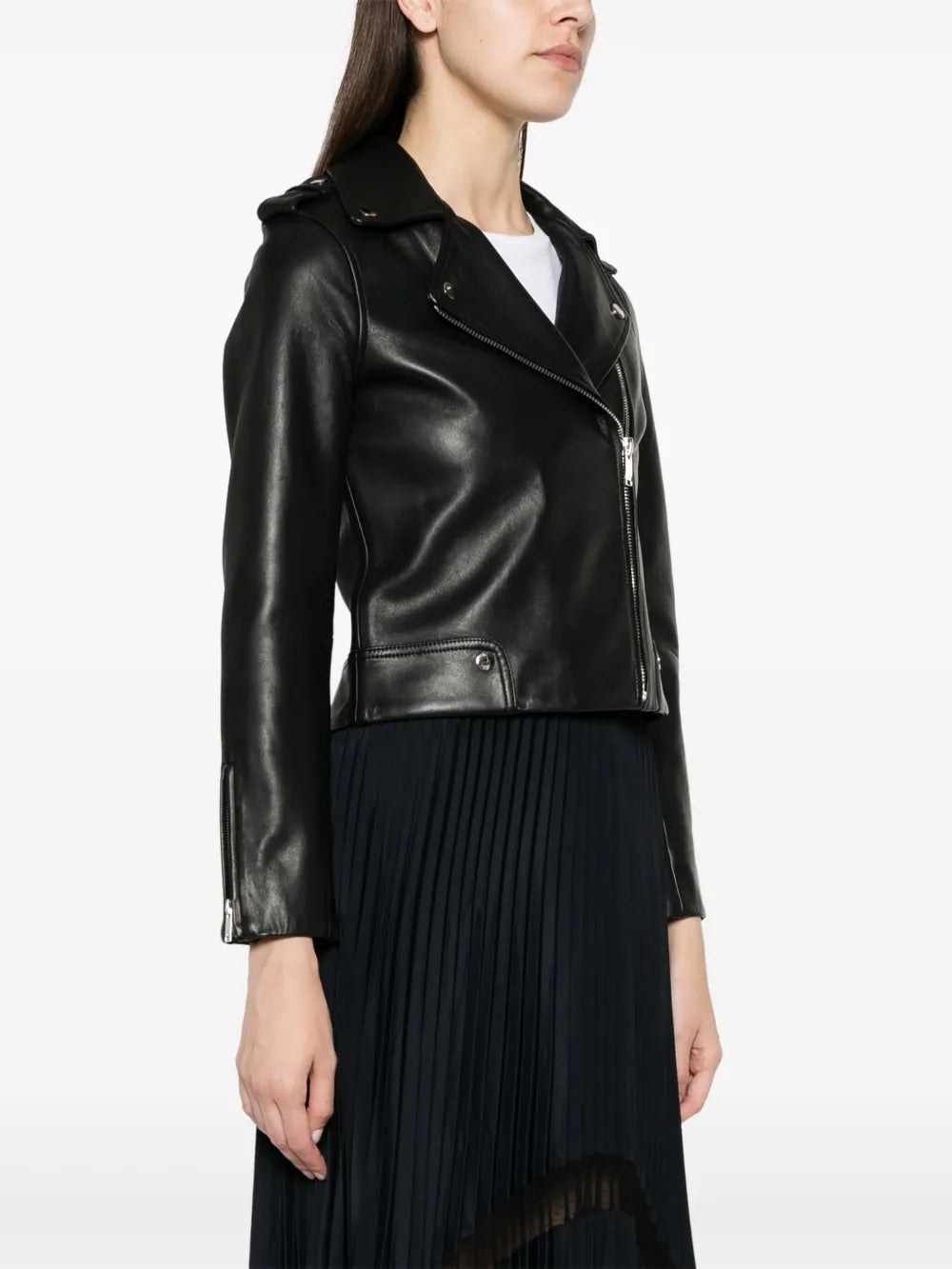 leather biker jacket