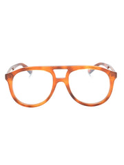 logo-plaque pilot-frame glasses