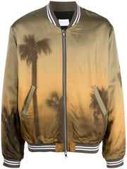 palm tree-print bomber jacket