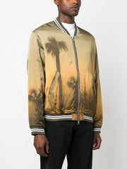 palm tree-print bomber jacket