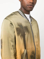 palm tree-print bomber jacket