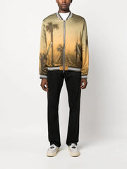 palm tree-print bomber jacket