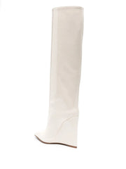 Kira 120mm patent wedge boots