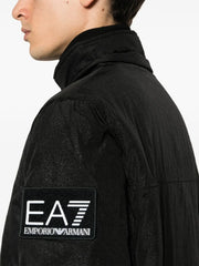 logo-patch hooded jacket
