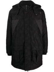 logo-patch hooded jacket