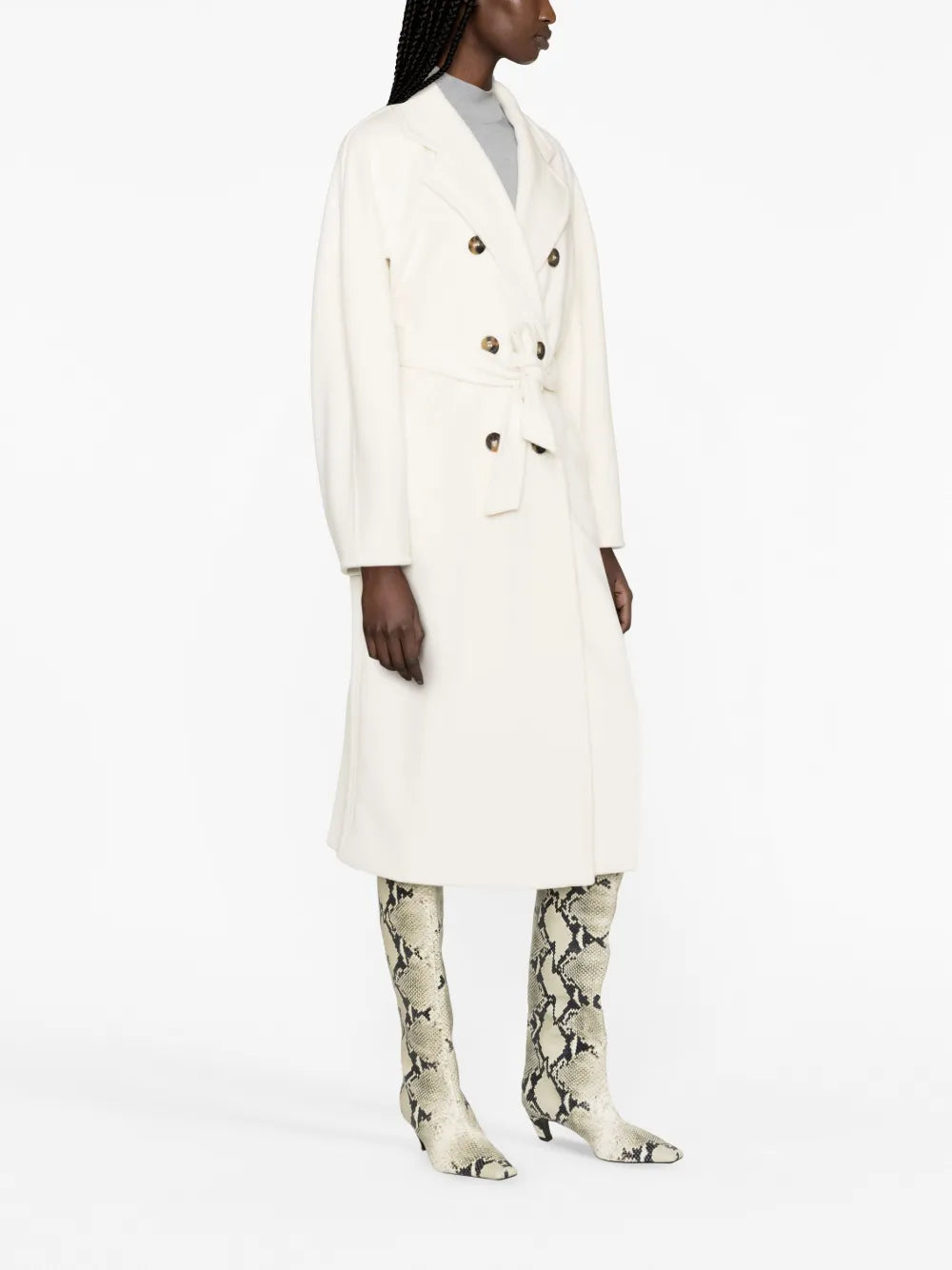 belted double-breasted coat
