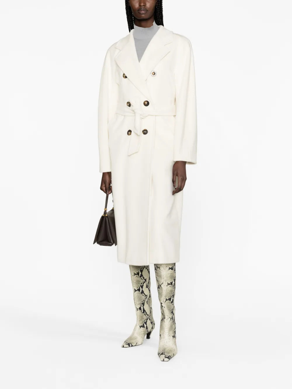 belted double-breasted coat
