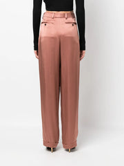 wide-leg satin trousers