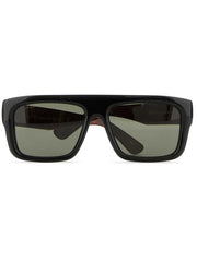 tortoiseshell-effect detail rectangle-frame sunglasses