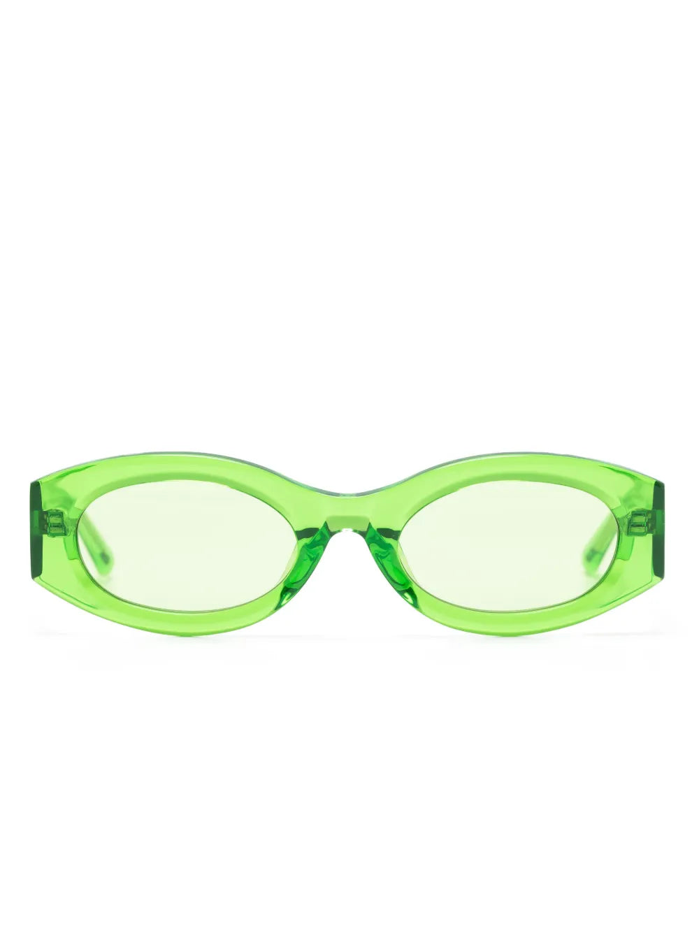 Berta tortoiseshell-effect oval-frame sunglasses