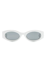 Berta tortoiseshell-effect oval-frame sunglasses