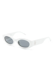 Berta tortoiseshell-effect oval-frame sunglasses