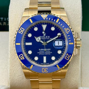 Rolex | Submariner | 126618LB | Yellow gold | 41 x 40 mm | Yellow gold | Blue | Automatic