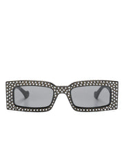 embellished rectangle-frame sunglasses