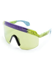 oversize-frame logo-embossed sunglasses