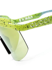 oversize-frame logo-embossed sunglasses