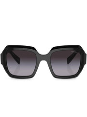 logo-print oversize-frame sunglasses