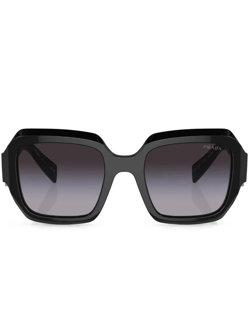 logo-print oversize-frame sunglasses