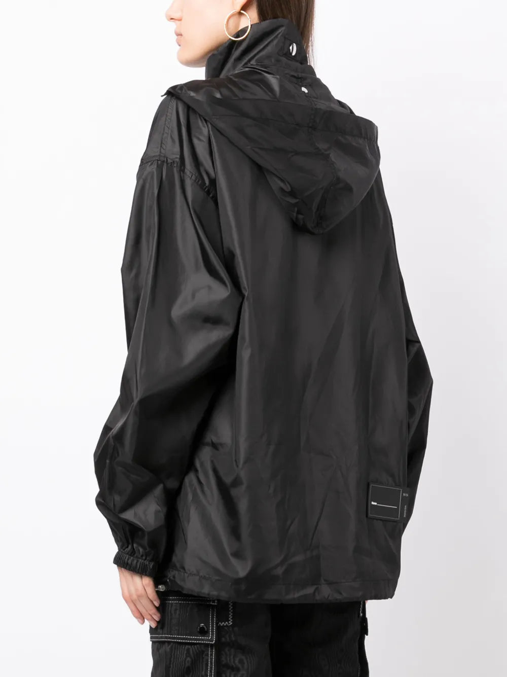logo print hooded jacket