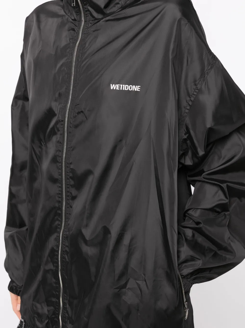 logo print hooded jacket